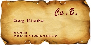 Csog Bianka névjegykártya